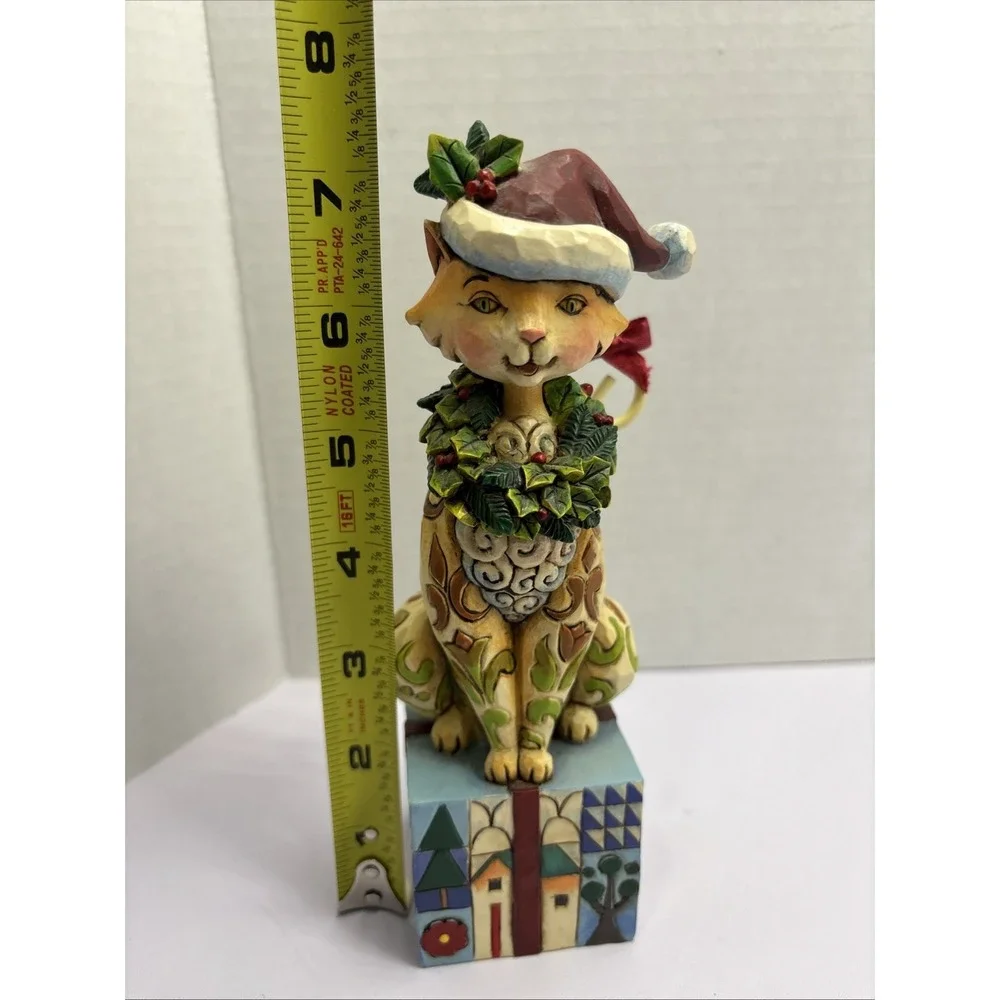 2007 Jim Shore Heartwood Creek Santa Claws Christmas Cat Figurine 4007977 7.5 In